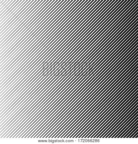 Vector abstract halftone black background. Gradient retro line pattern design. Monochrome graphic.