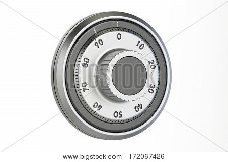 Safe combination dial 3D rendering isolated on white background