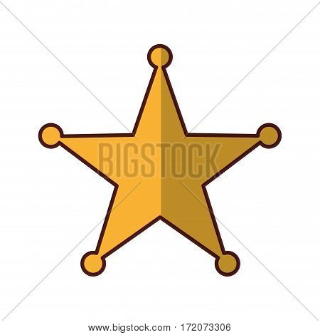 sherif star medal icon vector illustration design