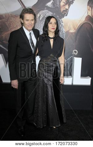 LOS ANGELES - FEB 15:  Willem Dafoe, Giada Colagrande at 