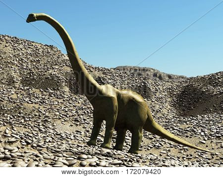 Dinosaurs Jurassic prehistoric scene 3d rendering