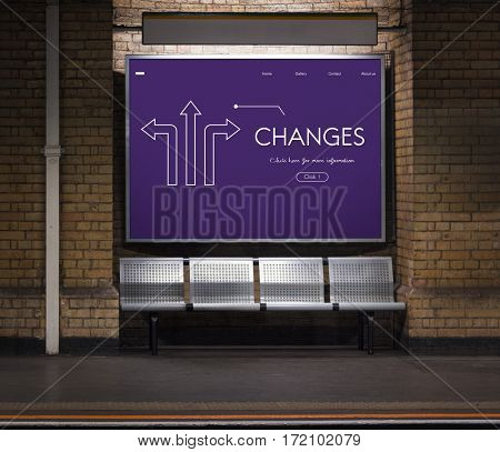 Options Choice Changes Arrows Graphic