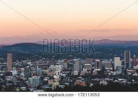 Urban Landscape Of Portland, Oregon, Usa