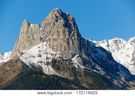 Foratata Peak in Tena Valley, Aragon, Huesca, Spain.