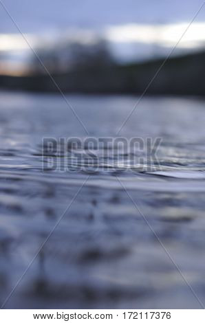2017 Fresno, California: Close up of water ripples on San Joaquin River
