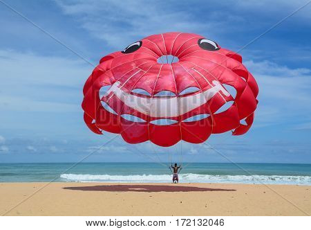 People Playing Parasailing In Phuket, Thailand