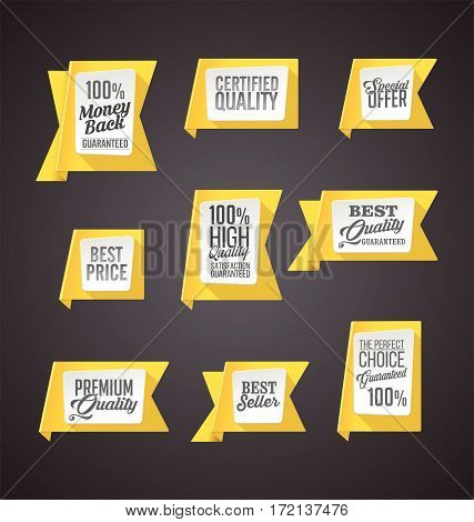 Promotional set of Yellow Banners and Stickers
