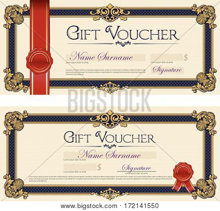 Gift Voucher With Seal Royal Blue.eps