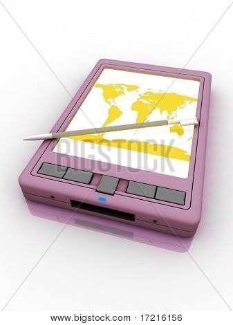 Pocket PC un fondo blanco