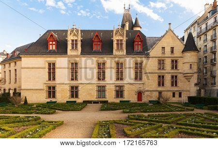 The Hotel de Sens Paris France is in between late Gothic and early Renaissance style and now houses the Forney art library.It was built between 1475 and 1507.