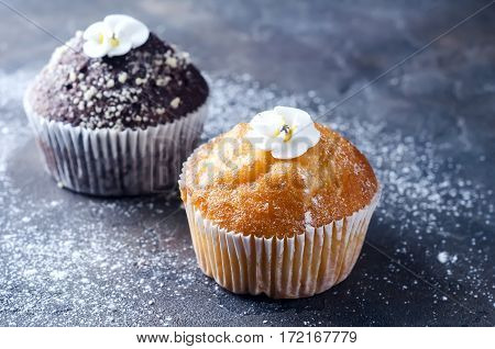 Homemade Chokolate And Vanilla Capcakes
