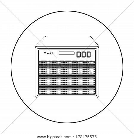 Guitar amplifier icon in outline style isolated on white background. Musical instruments symbol vector illustration