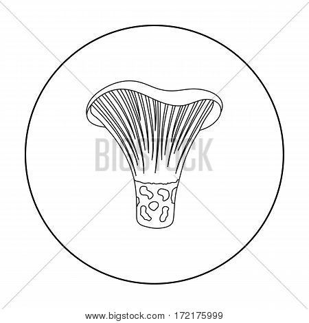 Actarius indigo icon in outline style isolated on white background. Mushroom symbol vector illustration.
