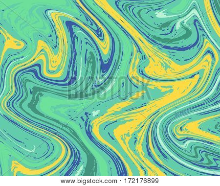 Vector Ink texture. Hand drawn marbling illustration technique. Watercolor stains abstract background aqua print artistic effect. Cover design for party invitation trendy graphic suminagashi art.