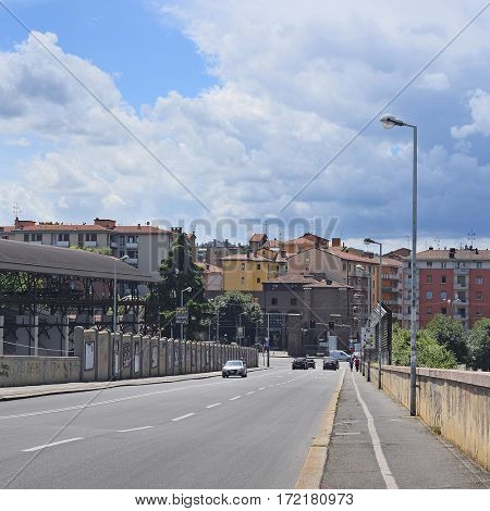 Bologna, Italy - June, 18, 2016: Stalingrado street in Bolonia, Italy