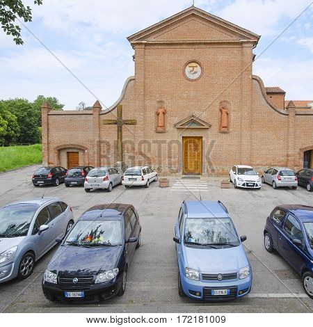 Rovigo, Italy - June, 17, 2016: car parking in Rovigo, Italy
