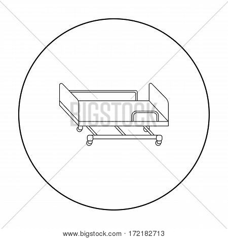 Hospital gurney icon outline. Single medicine icon from the big medical, healthcare outline.