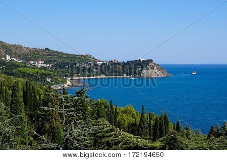 View of the cape Plaka. Partenit Crimea