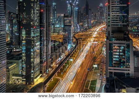 Sheik Zayed Road in Dubai the UAE
