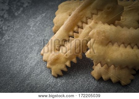 Tipical italian cake Chiacchere for carnival party