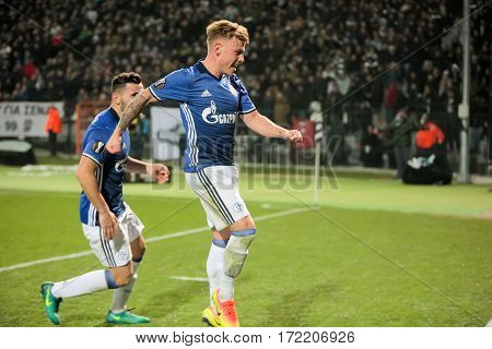 Uefa Europa League Match Between Paok Vs Schalke Played At Toumba Stadium