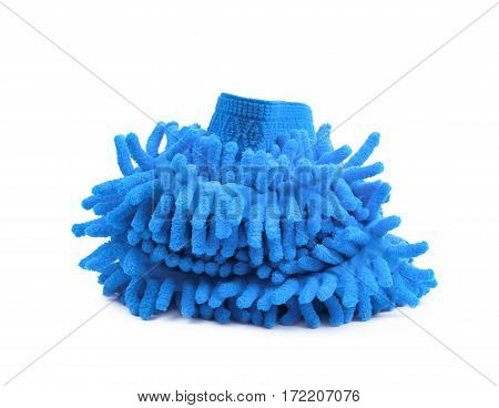 Car washing mitt glove sponge isolated over the white background