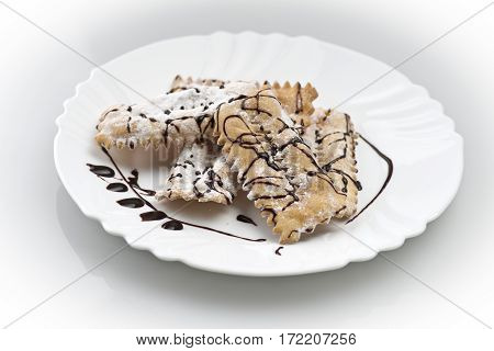 Tipical italian cake Chiacchere for carnival party