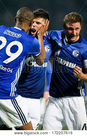 Uefa Europa League Match Between Paok Vs Schalke Played At Toumba Stadium