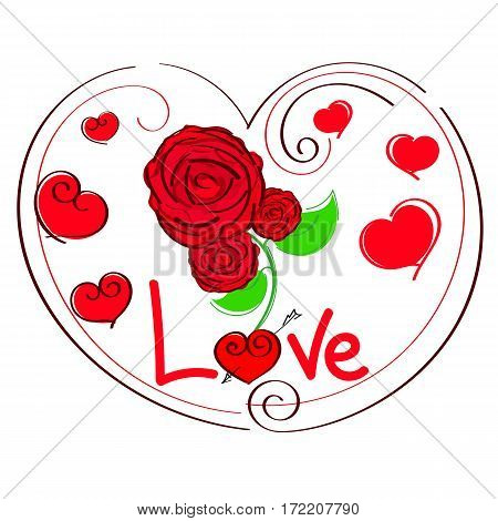 heart shape design for love symbols vector illustration