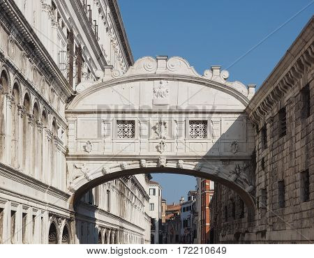 Bridge Of Sighs In Venice