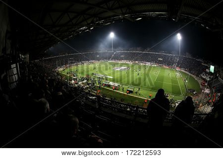 Uefa Europa League Match Between Paok Vs Schalke Played At Toumba Stadium