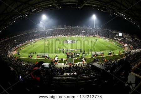 Uefa Europa League Match Between Paok Vs Schalke Played At Toumba Stadium