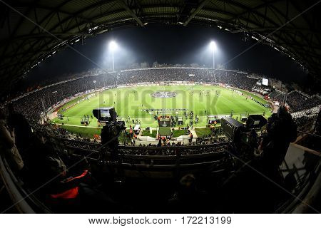 Uefa Europa League Match Between Paok Vs Schalke Played At Toumba Stadium