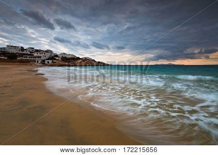 View of the village on Donoussa island from the beach.