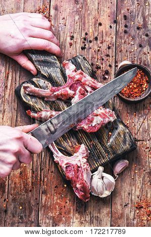 Meat On The Rib Of Lamb