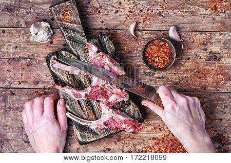 Meat On The Rib Of Lamb