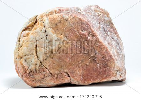 Close-up of marble stone over white background