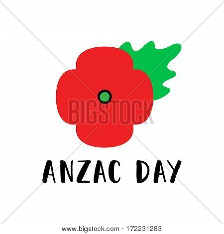 Remembrance Day poppy card.
Anzac day Australia, Zealand, Kenia.
