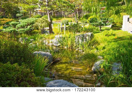 Jardin Japonais, Japanese Garden of Monte Carlo. Monaco