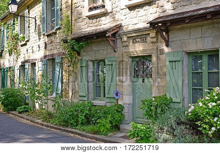 Auvers sur Oise France - august 14 2016 : the picturesque village in summer