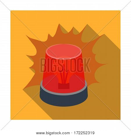 Emergency rotating beacon light icon in flat design isolated on white background. Police symbol stock vector illustration.