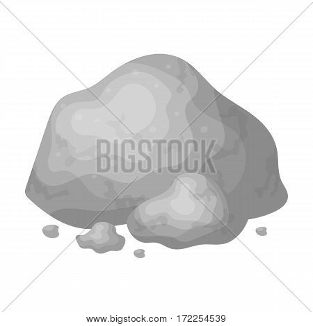 Golden ore icon in monochrome design isolated on white background. Precious minerals and jeweler symbol stock vector illustration.
