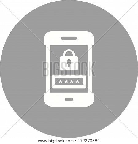 Passcode, security, lock icon vector image. Can also be used for smartphone. Suitable for mobile apps, web apps and print media.