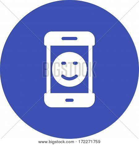 Smartphone, happy, snapchat icon vector image. Can also be used for smartphone. Suitable for mobile apps, web apps and print media.