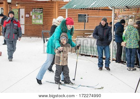 People In The Park Poroshino During The Celebration Of The End Of Winter Named Shrovetide In Kirov I
