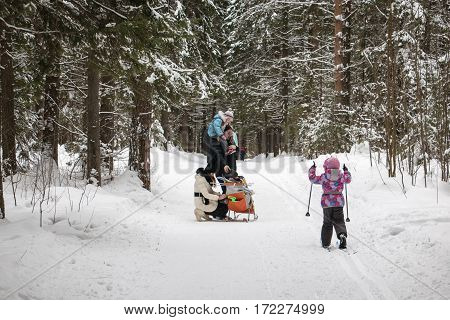 People In The Park Poroshino During The Celebration Of The End Of Winter Named Shrovetide In Kirov I