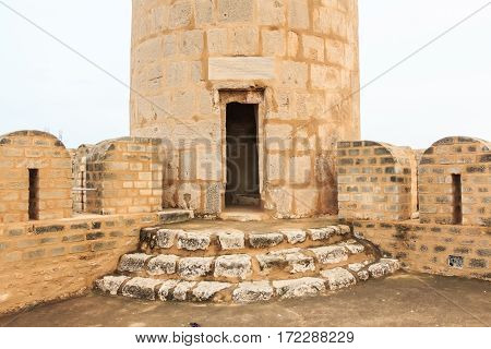 Scenic view to ancient fort ribat in Sousse, Tunisia