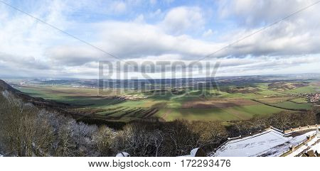 View From Kyffhaeuser Monument Tio The Valley And Rural Area In Thuringia,