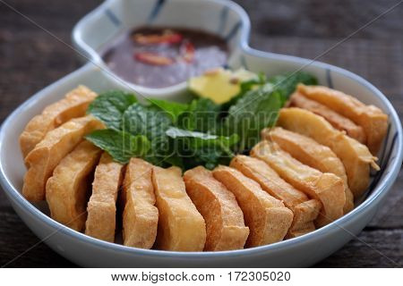 Family Meal, Fried Tofu With Shrimp Paste