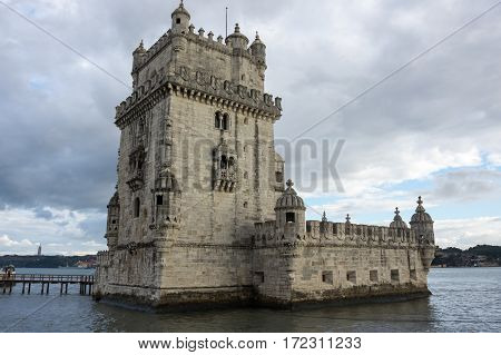 Belem Tower or the Tower of Saint Vincent is a fortified tower located in Lisbon Portugal